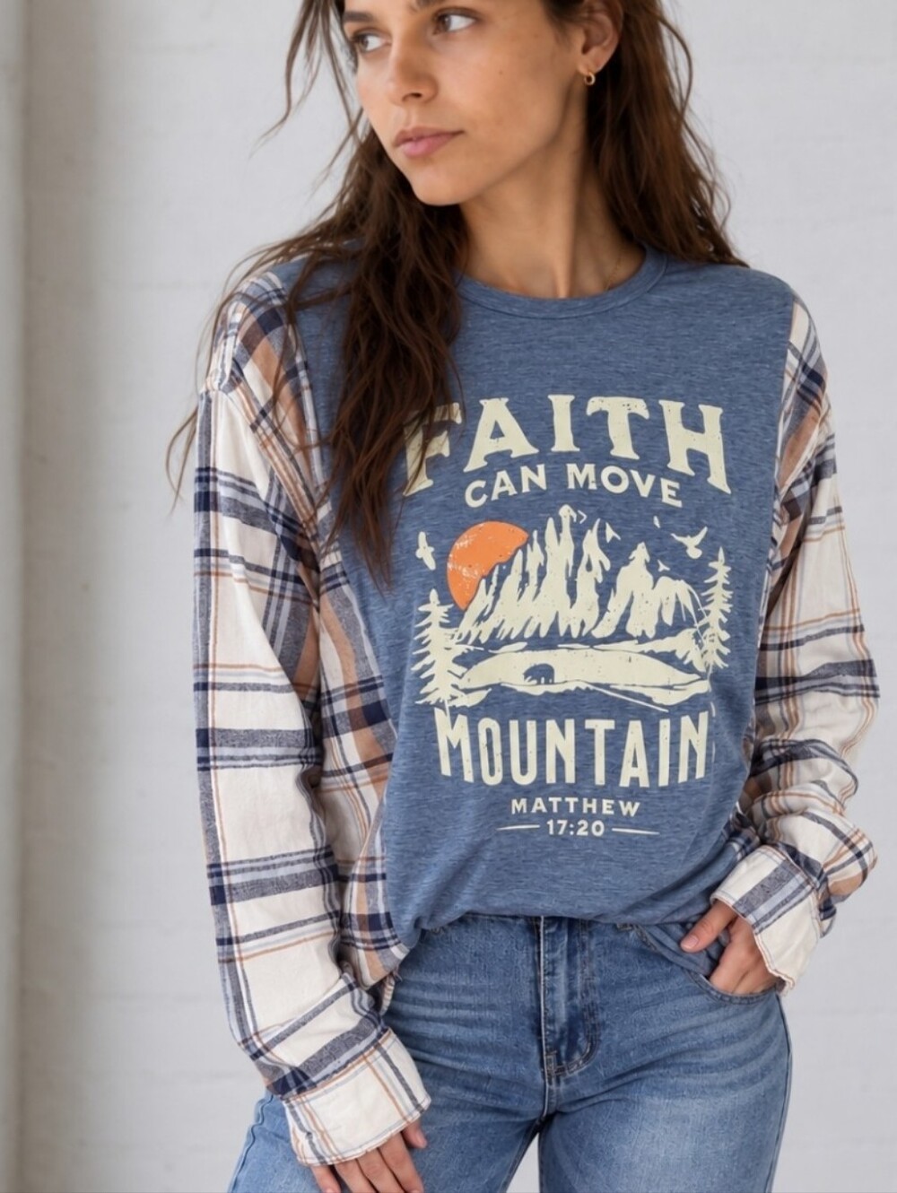 Upcycled- Sunrise Trails Campfire Tee (L)